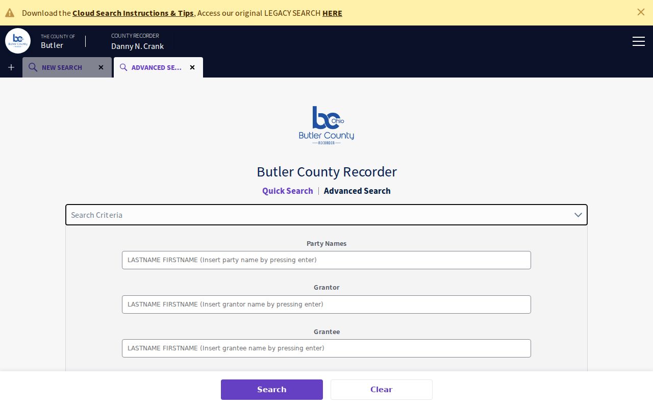 Middletown street directory Butler Recorder advanced document search